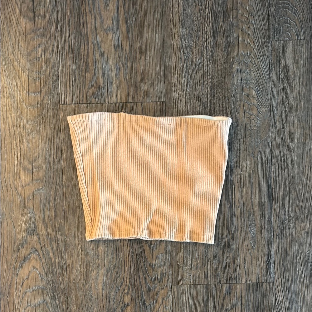 Urban Outfitters Tan Ribbed Crop Top